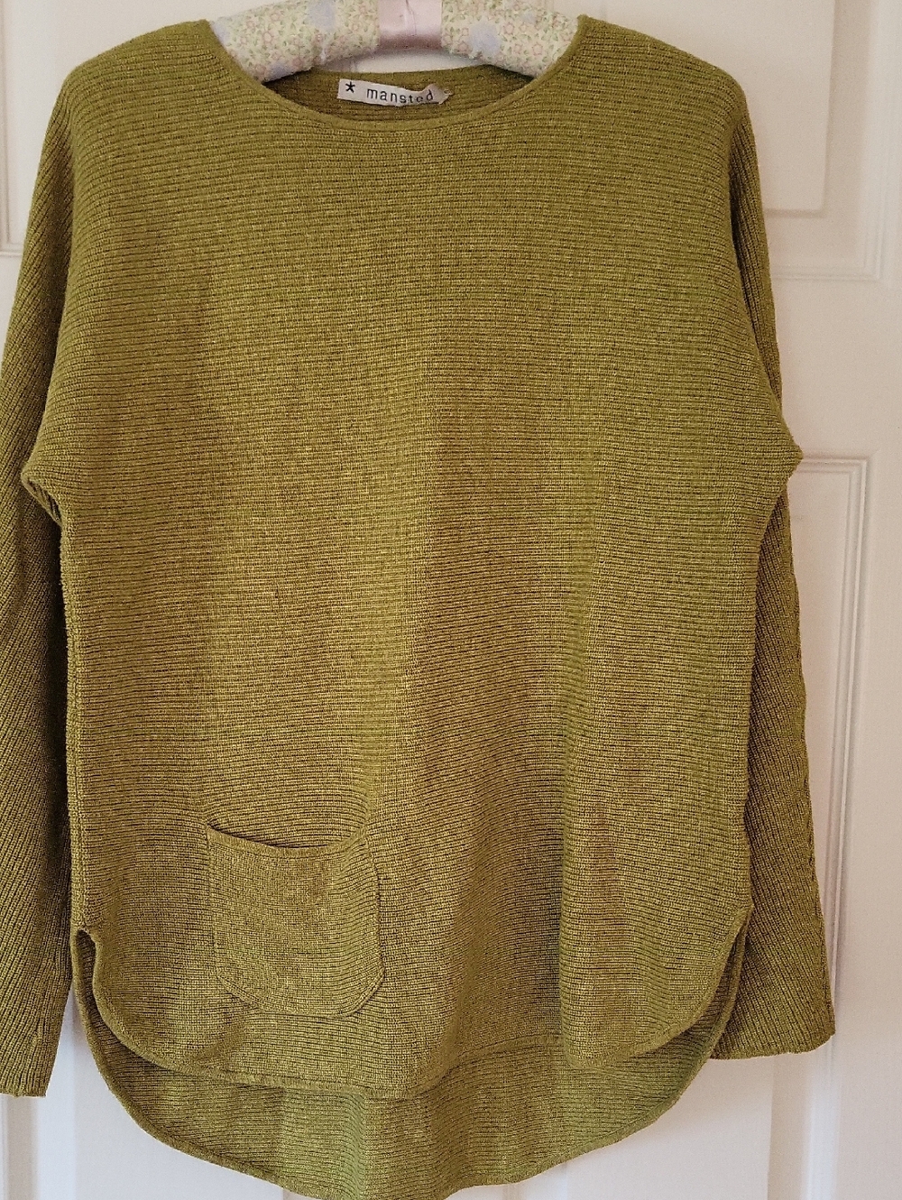 Mansted Olive Green Pocket Sweater